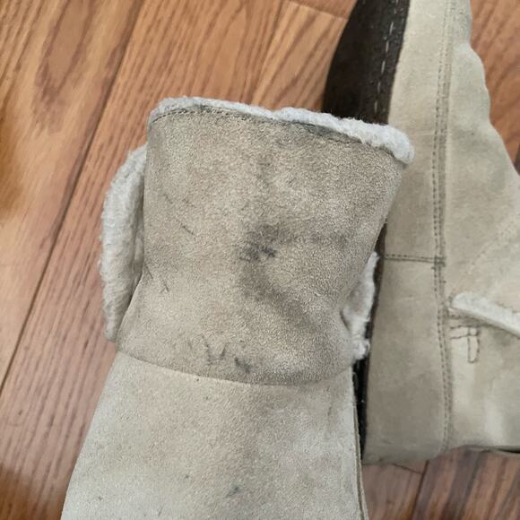 Sorel Nakiska Bootie Slipper Womens 7.5 Suede Faux-Fur Indoor/Outdoor Off-White - Picture 5 of 12